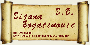 Dijana Bogatinović vizit kartica
